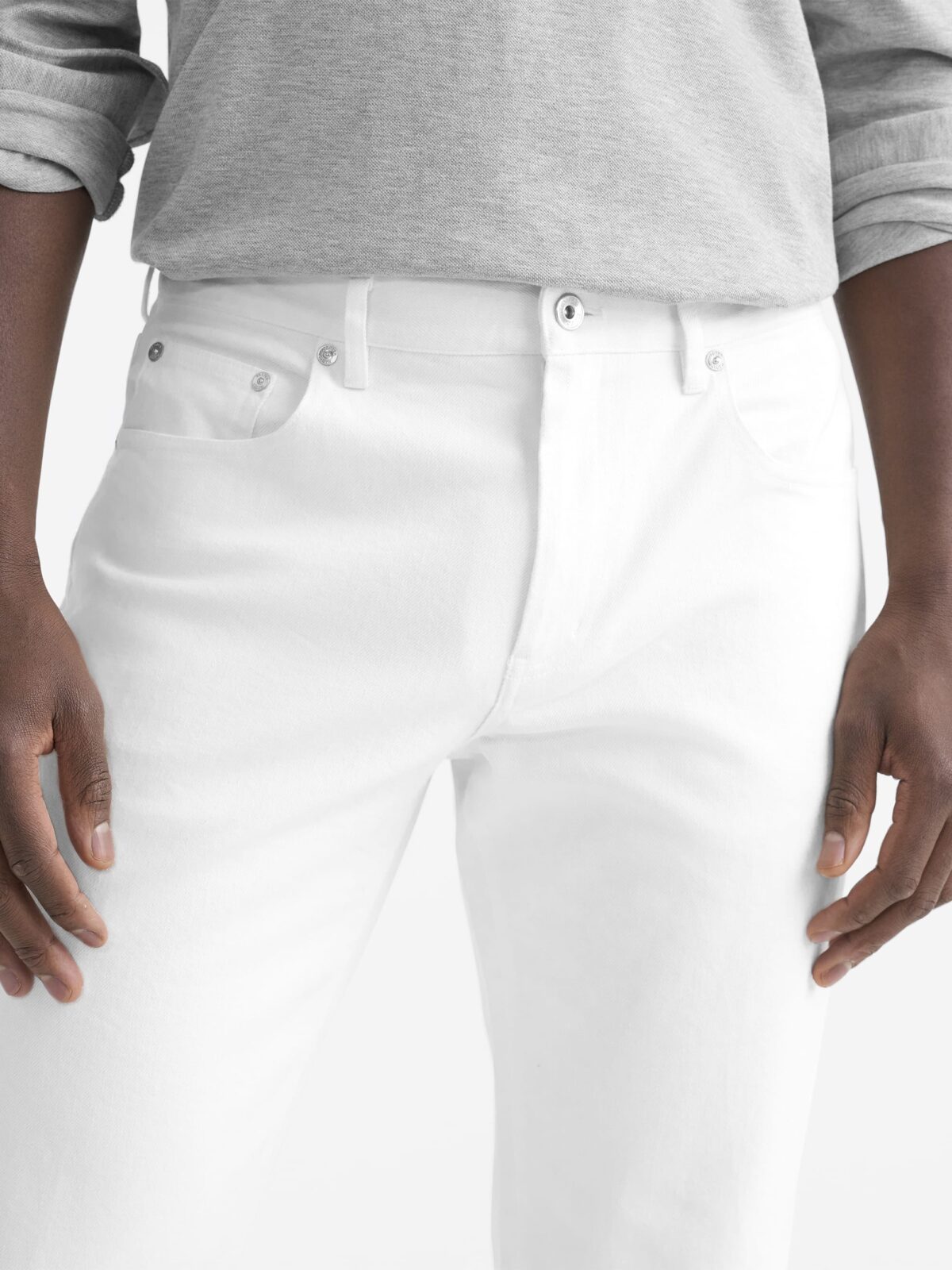 White cotton jeans pant shops