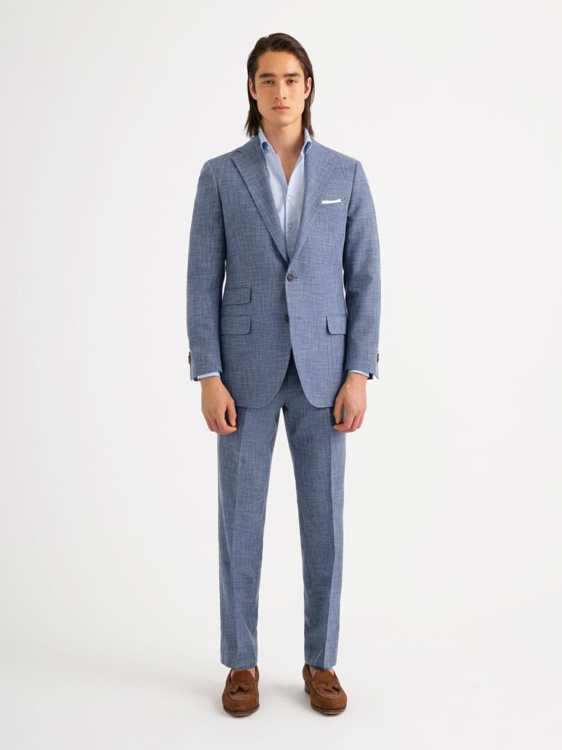 VBC Ocean Slub Wool and Cotton Allen Suit Thumb Detail