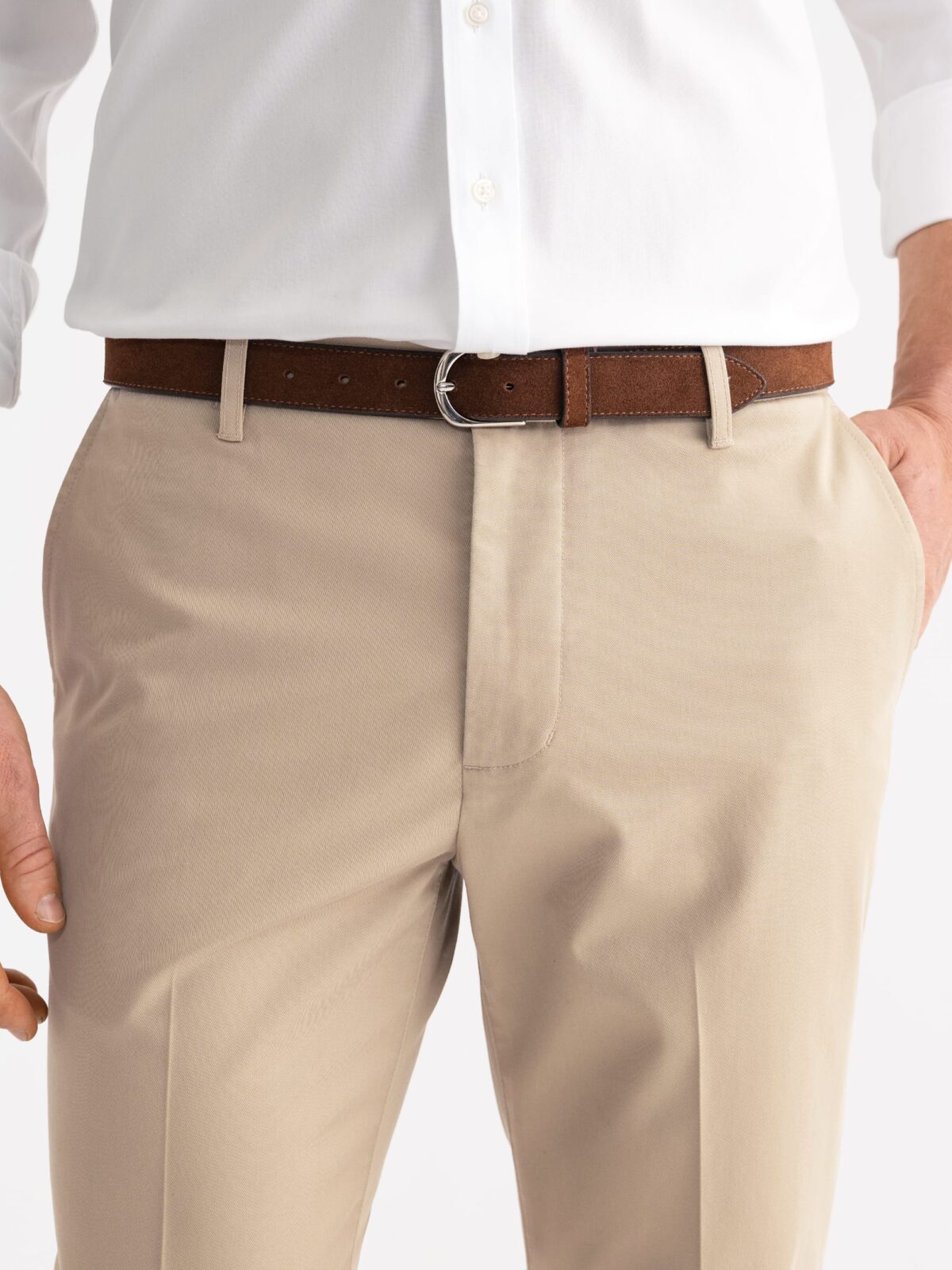 Versa Beige Washable Cotton Stretch Pant