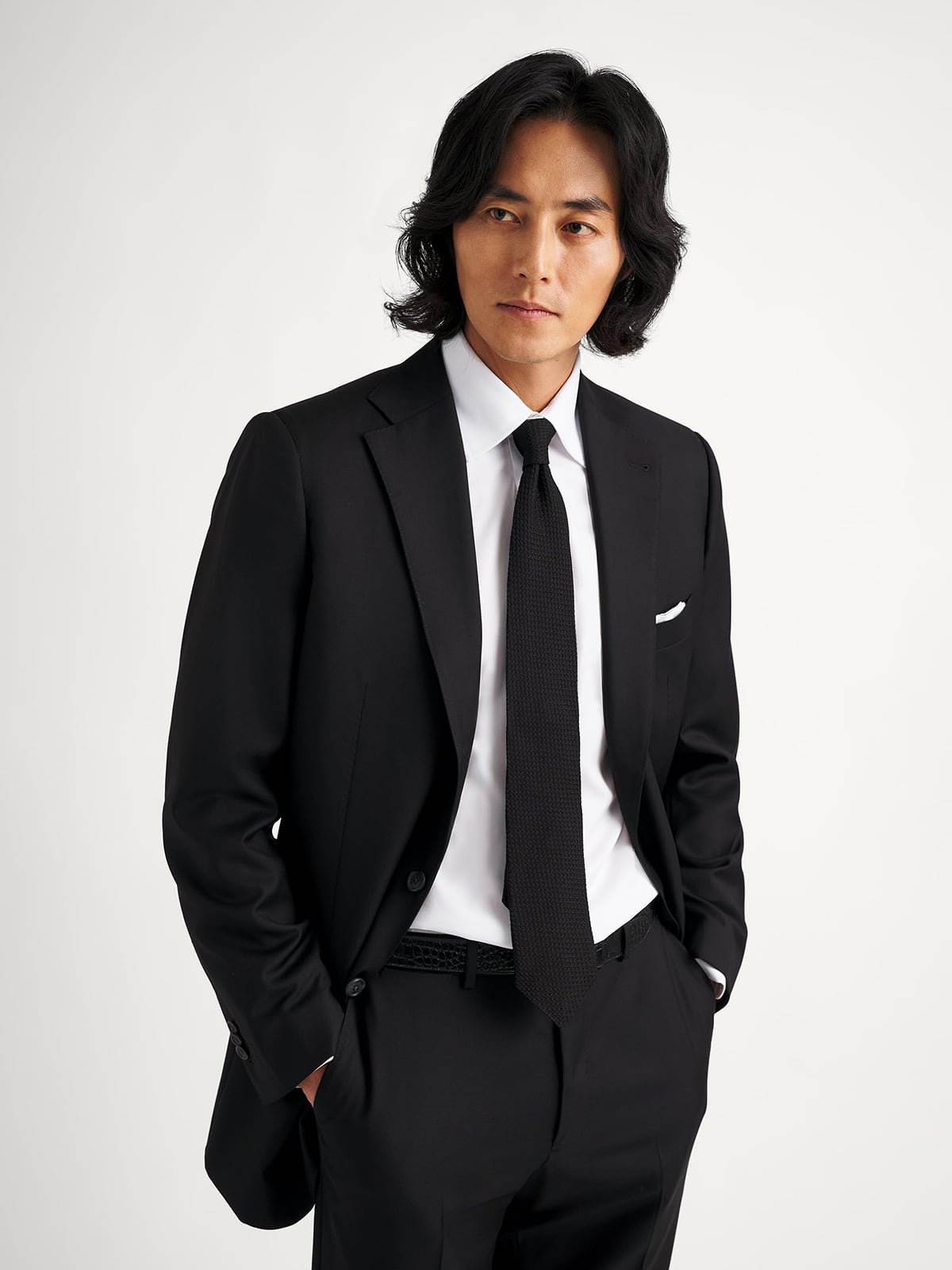 BBCO ブラック スーツ VBC Black S110s Allen Suit - Custom Fit Tailored Clothing