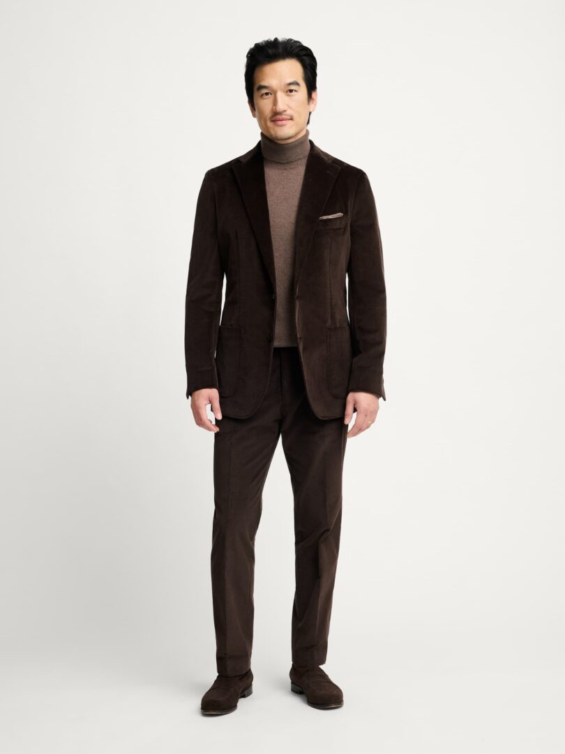 Brown Stretch Corduroy Waverly Suit Thumb Detail