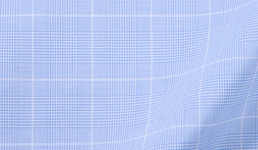 Shop Thomas Mason Light Blue Prince of Wales Check
