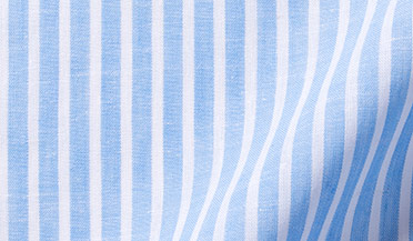 Shop Light Blue Cotton Linen Stripe