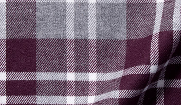Fabric swatch of Scarlet and Cinder Large Plaid Flannel Fabric