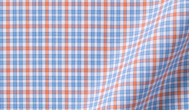 Shop Rye 120s Blue and Orange Multi Check