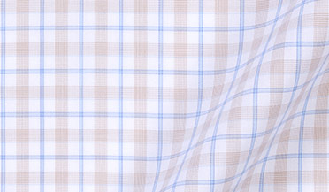 Shop Novara Beige and Light Blue Check