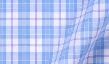 Fabric swatch of Varick Light Blue and Lavender Multi Check Fabric