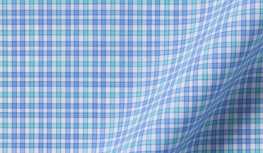 Shop Rye 120s Blue and Aqua Check