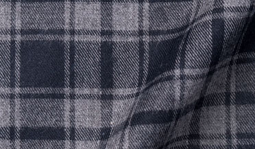 Grey Melange Plaid Flannel Men's Dress Shirt by Proper Cloth