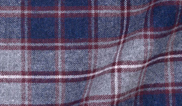 Shop Whistler Navy Grey and Crimson Plaid Flannel
