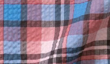 Shop Canclini Blue and Faded Red Puckered Plaid