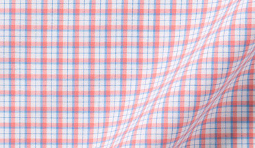 Shop Trento Coral and Light Blue Small Check