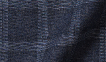 Fabric swatch of Stowe Slate Blue Plaid Lightweight Flannel Fabric