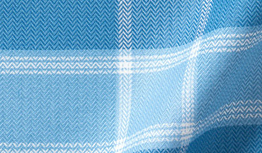 Shop Blue and Cream Herringbone Plaid