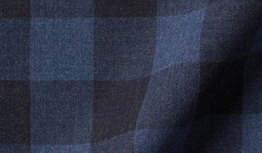 Shop Portuguese Navy and Black Tonal Melange Gingham