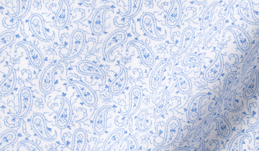 Shop Albini White and Light Blue Paisley Print