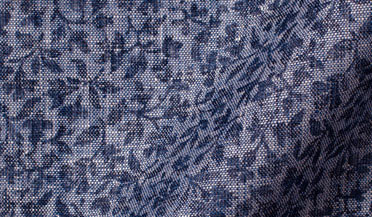 Shop Albini Slate Blue Floral Print Linen