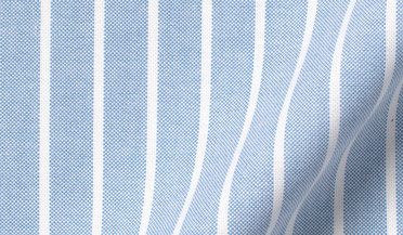 Fabric swatch of Blue Wide Stripe Heavy Oxford Cloth Fabric