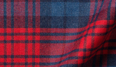 Shop Portuguese Red and Blue Melange Plaid Flannel
