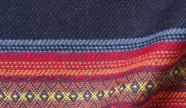 Shop Navy and Orange Heavy Southwest Stripe Jacquard