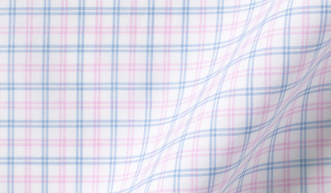 Shop Thomas Mason Light Blue and Pink Multi Grid