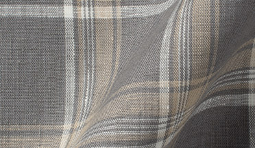 Shop Portuguese Washed Brown and Beige Shadow Plaid Linen