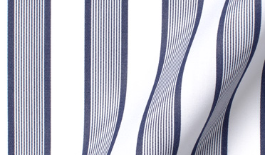 Shop Stanton 120s Navy Wide Ticking Stripe