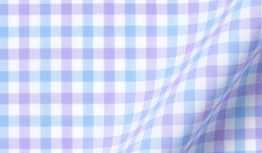Shop Thomas Mason Lavender and Light Blue Multi Gingham