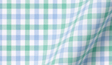 Shop Thomas Mason Mint and Light Blue Multi Gingham
