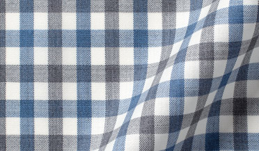Shop Reda Grey and Blue Melange Gingham Merino Wool