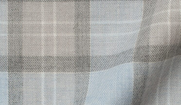 Shop Glacier and Light Grey Plaid Cotton and Wool Flannel