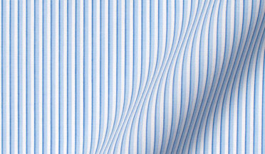 Shop Canclini 140s Light Blue Fine Shadow Stripe