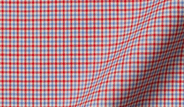 Shop Reda Red and Light Blue Micro Check Merino Wool