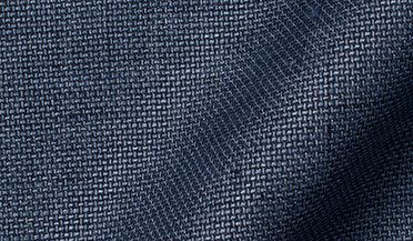 Shop Albini Washed Ocean Blue Linen Hopsack