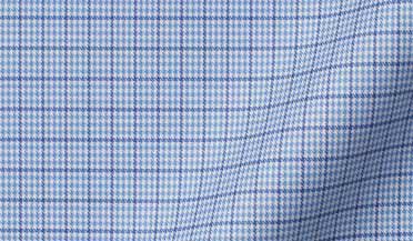 Shop Mayfair Wrinkle-Resistant Blue Small Houndstooth Check