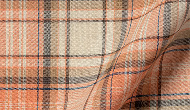 Shop Ecru and Salmon Indian Madras