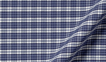 Shop Recycled Performance Nylon and Spandex Blend Navy Check