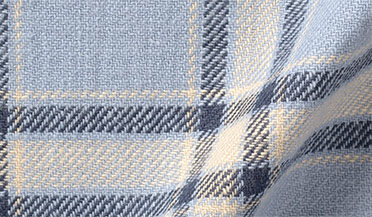 Shop Japanese Washed Light Blue and Natural Country Plaid