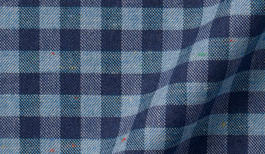 Shop Slate Blue Melange Gingham Donegal Flannel
