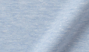 Monterey Light Blue Cotton and Linen Blend Knit Pique Shirt by Proper Cloth