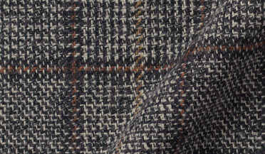 Shop Japanese Charcoal and Hazelnut Low Twist Glen Plaid