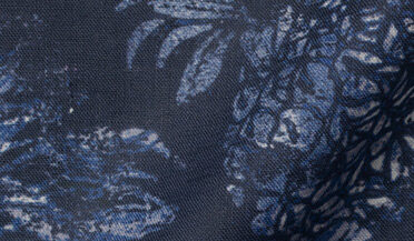 Shop Albini Navy Pineapple Print Linen