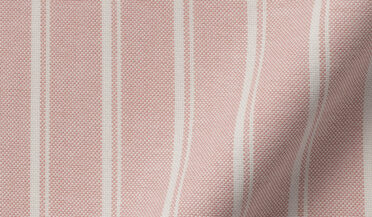 Fabric swatch of American Pima Rose Vintage Stripe Heavy Oxford Fabric