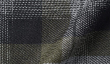 Fabric swatch of Teton Pine and Grey Shadow Plaid Flannel Fabric