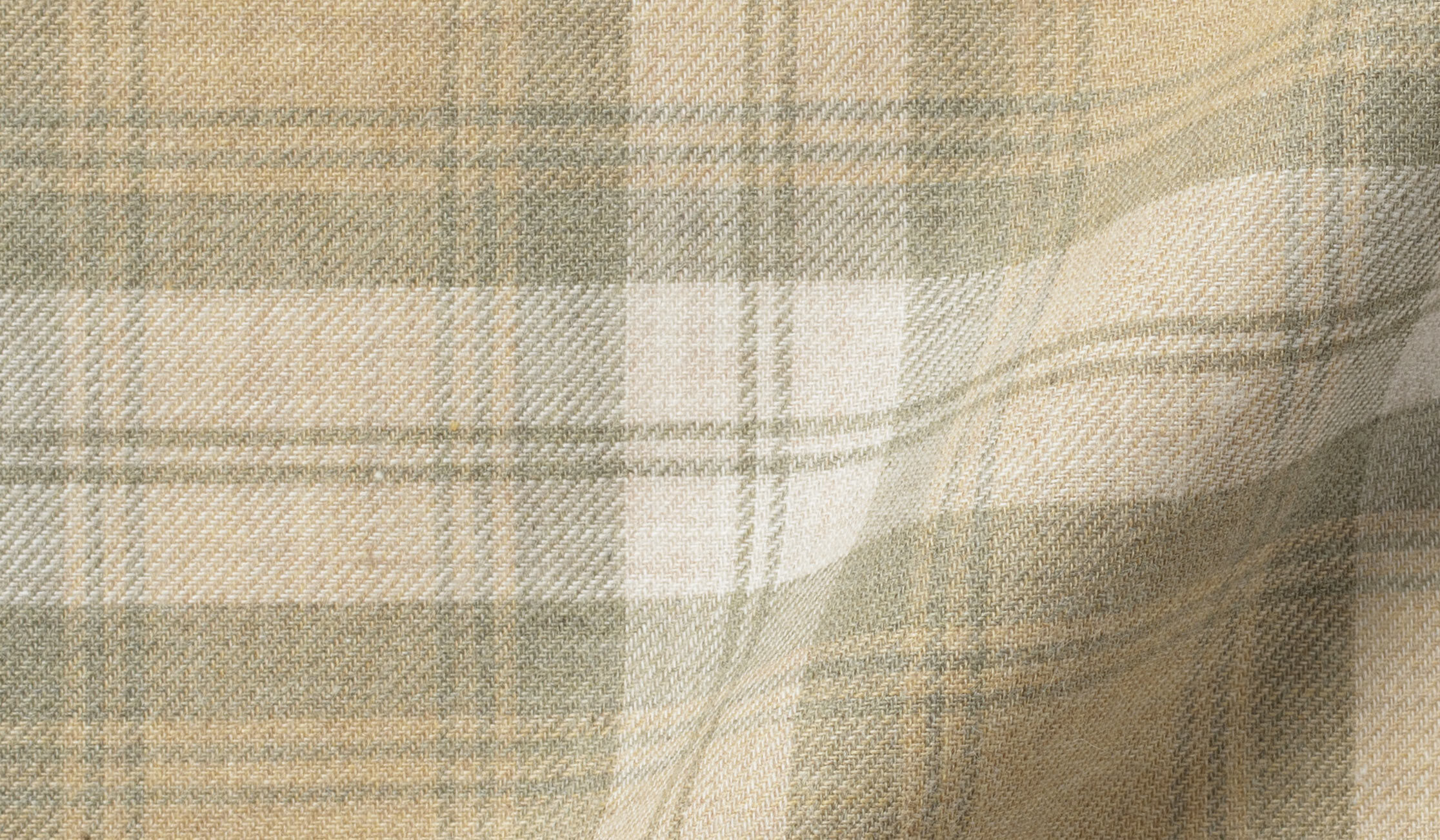 Shop Satoyama Beige Large Plaid Flannel