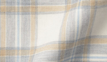 Shop Satoyama Light Grey and Cream Plaid Flannel