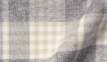 Shop Beige and Grey Mouline Plaid Flannel