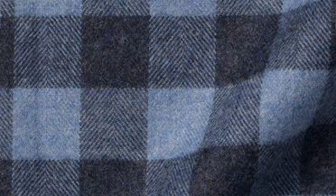 Fabric swatch of Canclini Slate Gingham Beacon Flannel Fabric