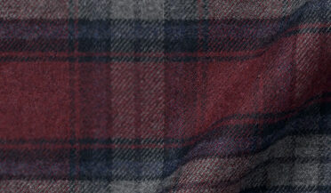 Fabric swatch of Canclini Red and Grey Plaid Beacon Flannel Fabric