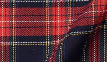 Japanese Red and Navy Tartan Shirt by Proper Cloth